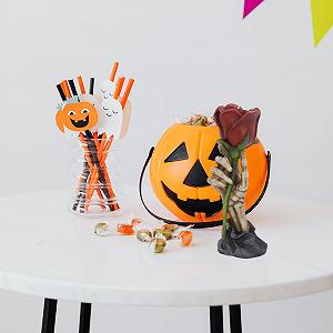 Подсвечник Muteitt Halloween Skull Gothic Skeleton Hand Rose Retro Creepy Table Tea Light Cup synthetic.ua - Фото 1