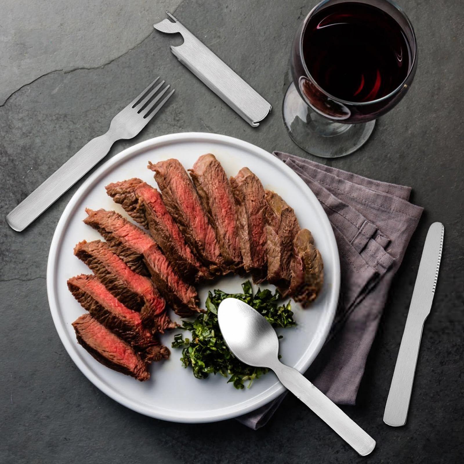 Набор столовых приборов Travel 4 предмета для путешествий из нержавеющей стали, фото №2