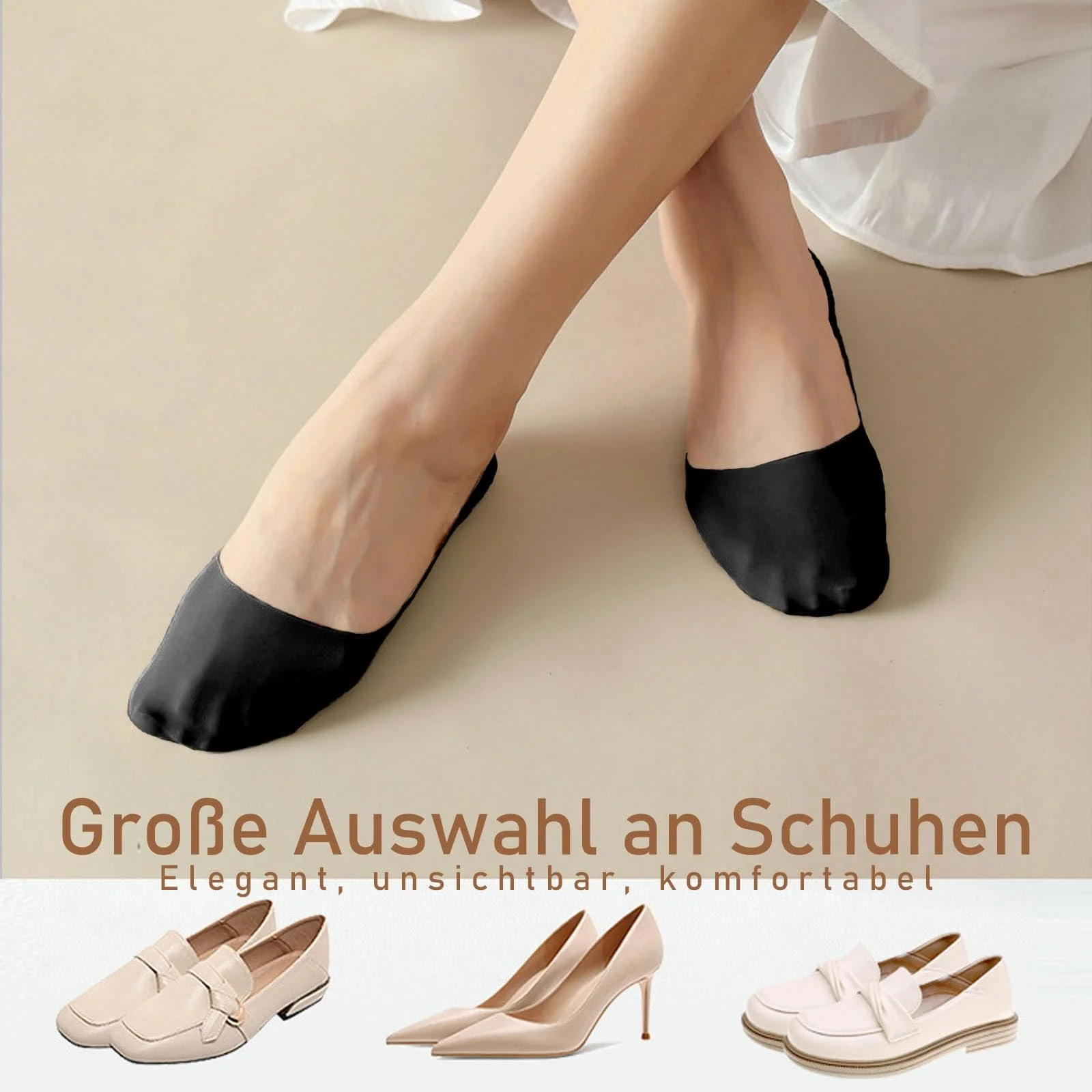 Носки ZOCONE Invisible Ankle Телесного цвета 35-38, фото №6