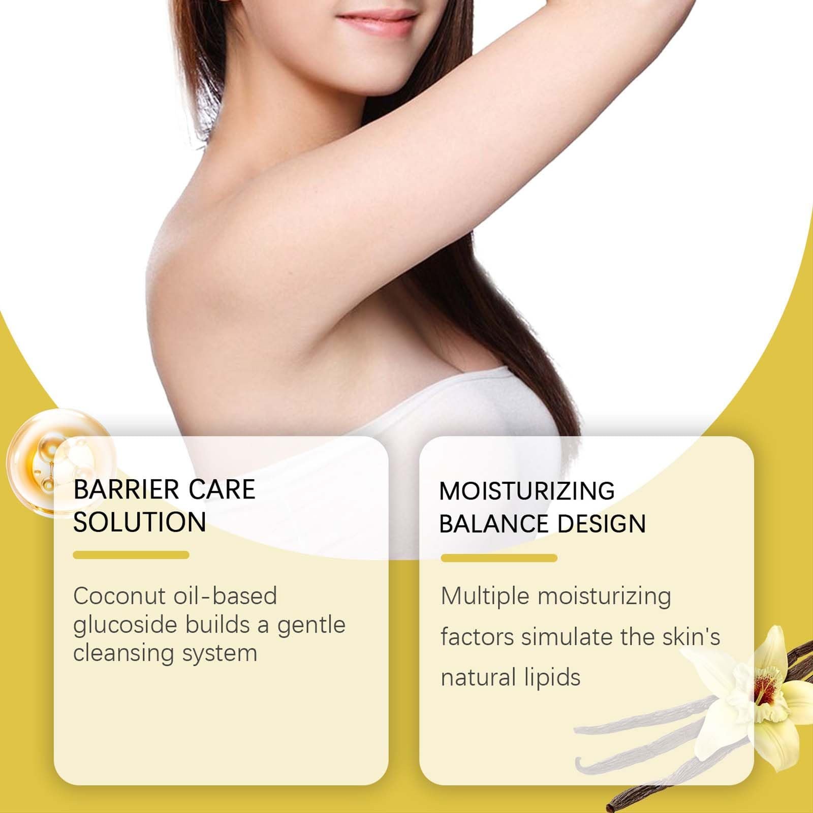 Гель для душу зволожувальний Жіночий Vanilla 24 години, фото №3