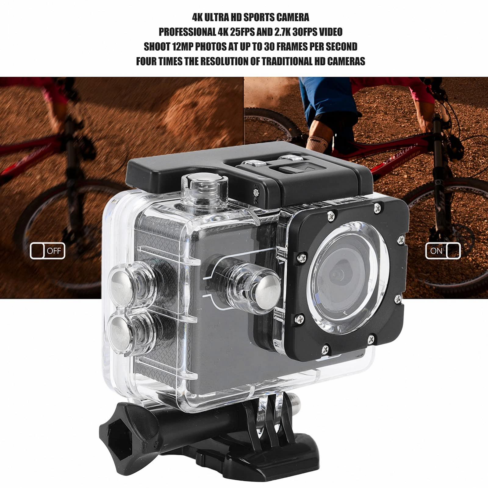 Екшн-камера Septpenta WiFi Action 4K 25FPS Водонепроникна 30 м HDMI USB 2.0 DV Для дайвінгу 12MP 2.0 Дюймовий IPS Екран 170° Широкий кут Підключення через додаток, фото №2