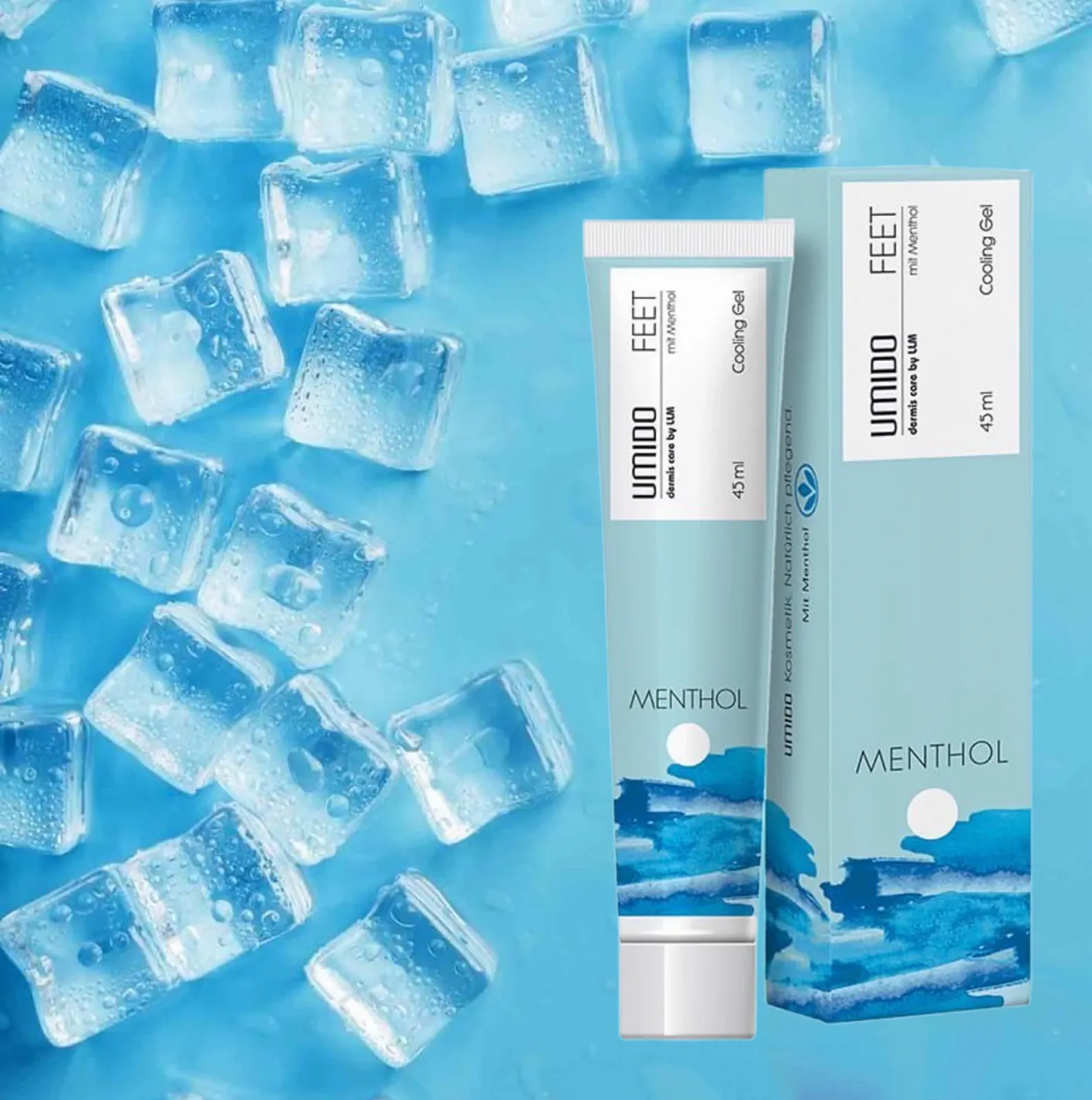 Крем для ног UMIDO Набор из 3 шт 45 мл, 1 x Ромашка, 1 x Ментол, 1 x Масло авокадо, фото №3