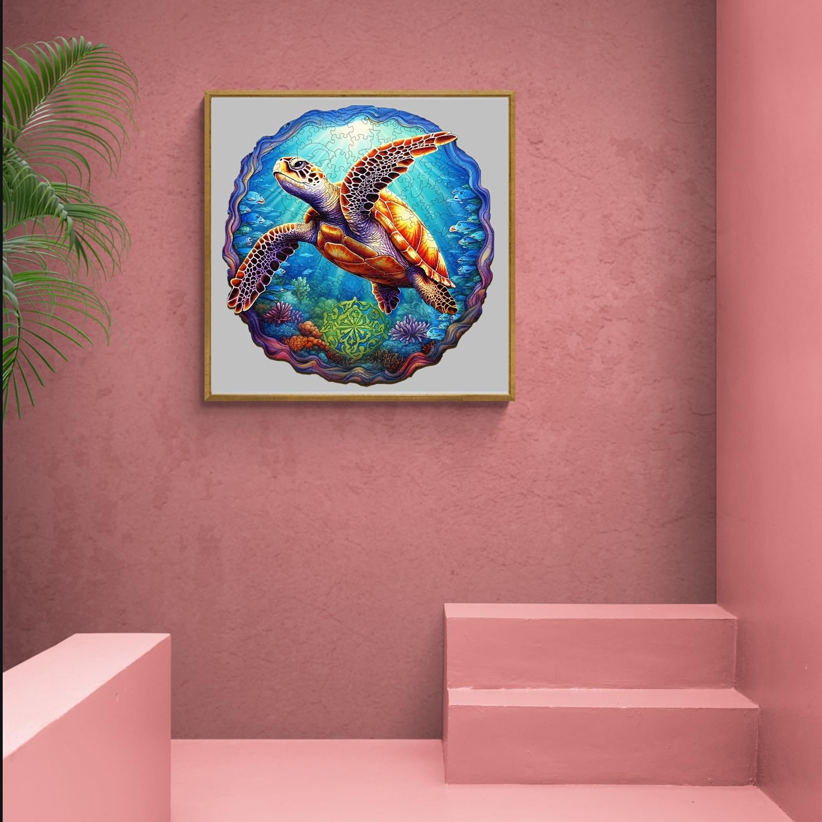 Пазл Deep Sea Turtles 300 деталей 34 x 35 см дерев'яний фігурний, фото №8