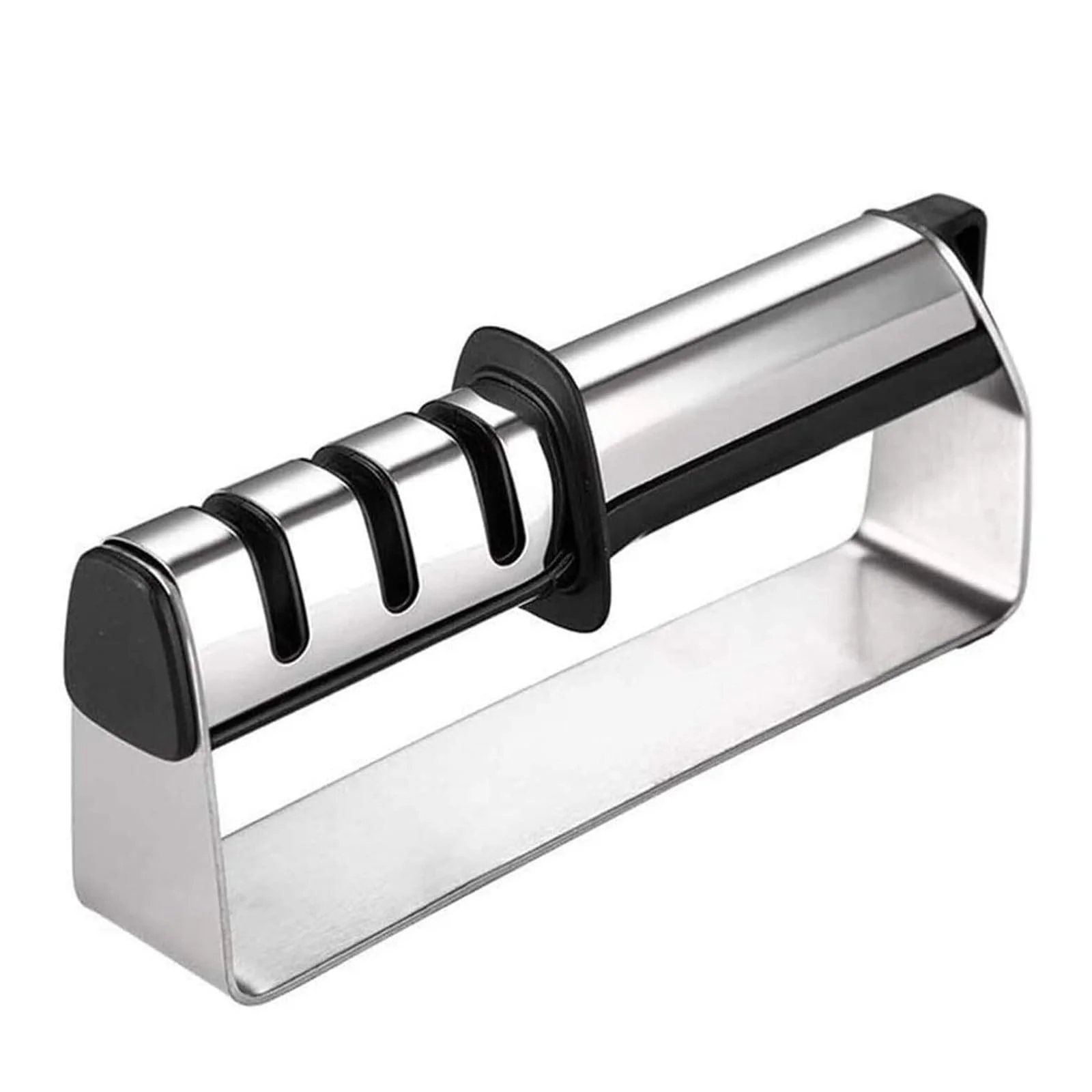 Точило для ножів ручна 3-ступенева для кухонних, кишенькових ножів та ножиць, фото №1