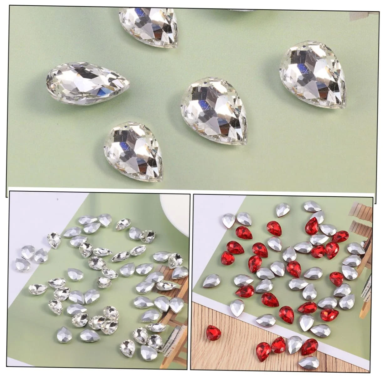 Набір 150 Кришталевих Діамантових Аксесуарів DIY Виготовлення Прикрас, фото №2