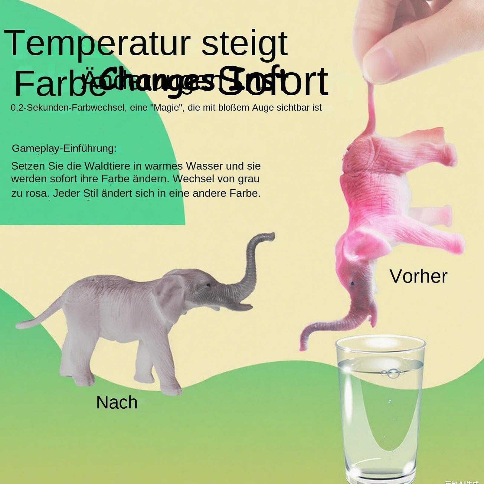 Іграшка для ванни Тварини, що змінюють колір, 6 штук, фото №4