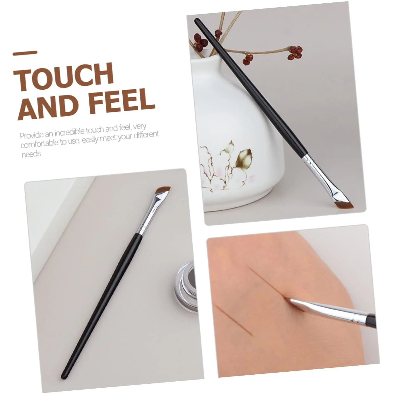 Кисти для бровей Housoutil 8 шт Тонкая, скошенная, фото №7