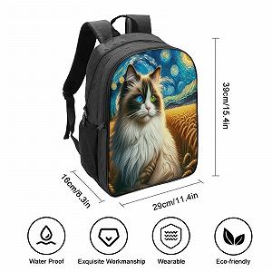 Рюкзак Школьный FPAKAKIIE Cute Cat для Девочек-Подростков для Начальной Школы Детский Повседневный 40 x 28 x 16 см, Стиль-6 synthetic.ua - Фото 1