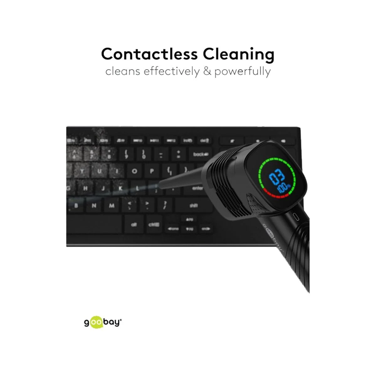 Електрична повітродувка goobay 3 рівні 2000 mAh 35,000 rpm Перезарядна LED-дисплей, фото №5