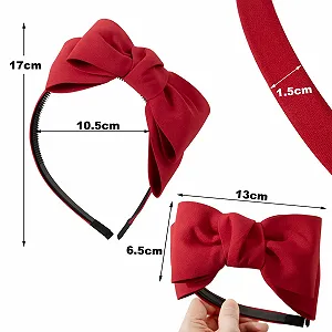 Набір Обруч для волосся Бант Чорний і Червоний synthetic.ua - Фото 1