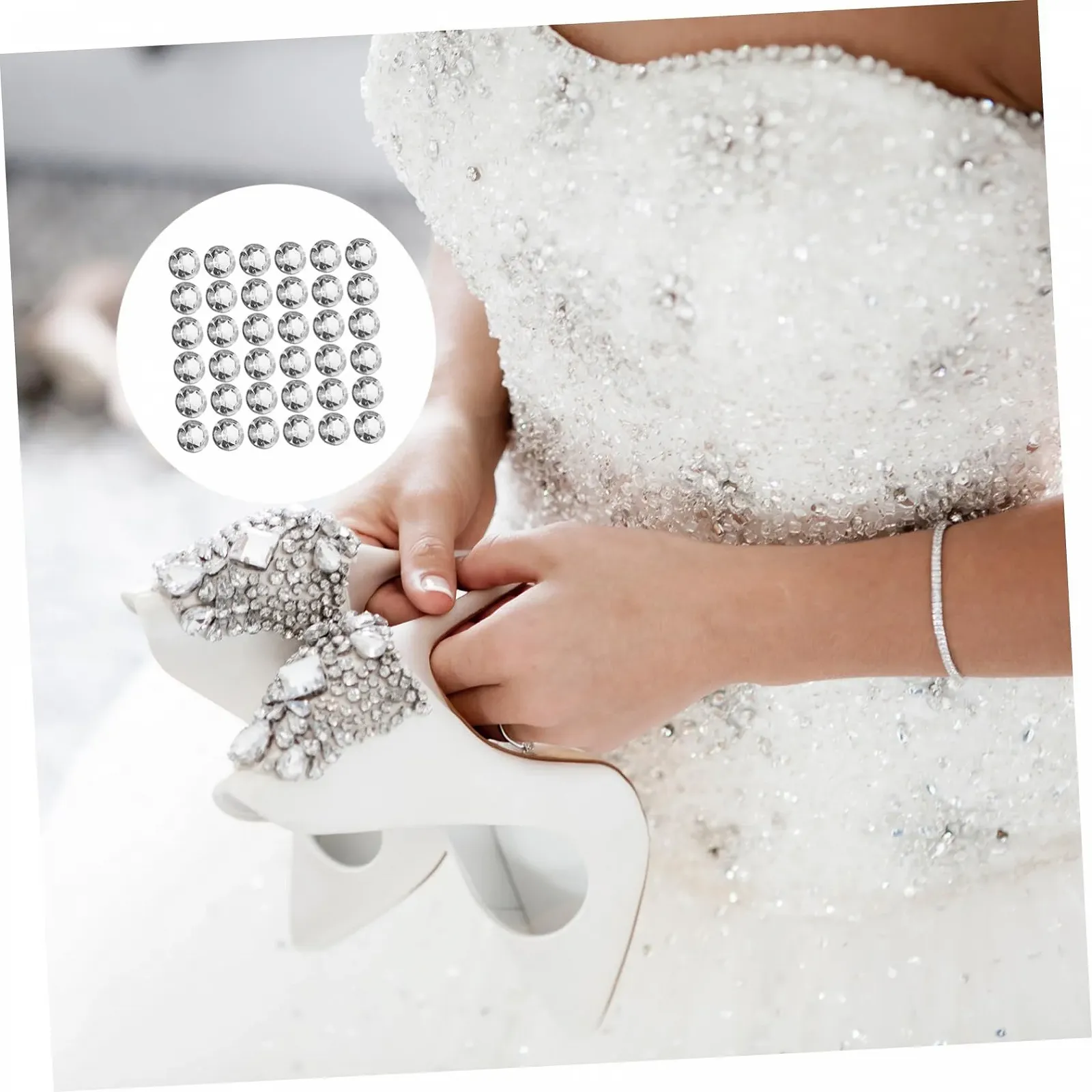 Стразы Прозрачные 500 шт. Акриловые алмазные материалы Аксессуары для одежды ручной работы DIY Decor, фото №5