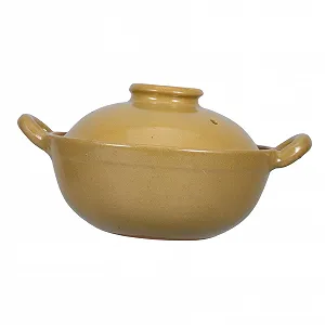 Кастрюля-жаровня Cabilock керамическая с двойными ручками термостойкая антипригарная - Фото 1