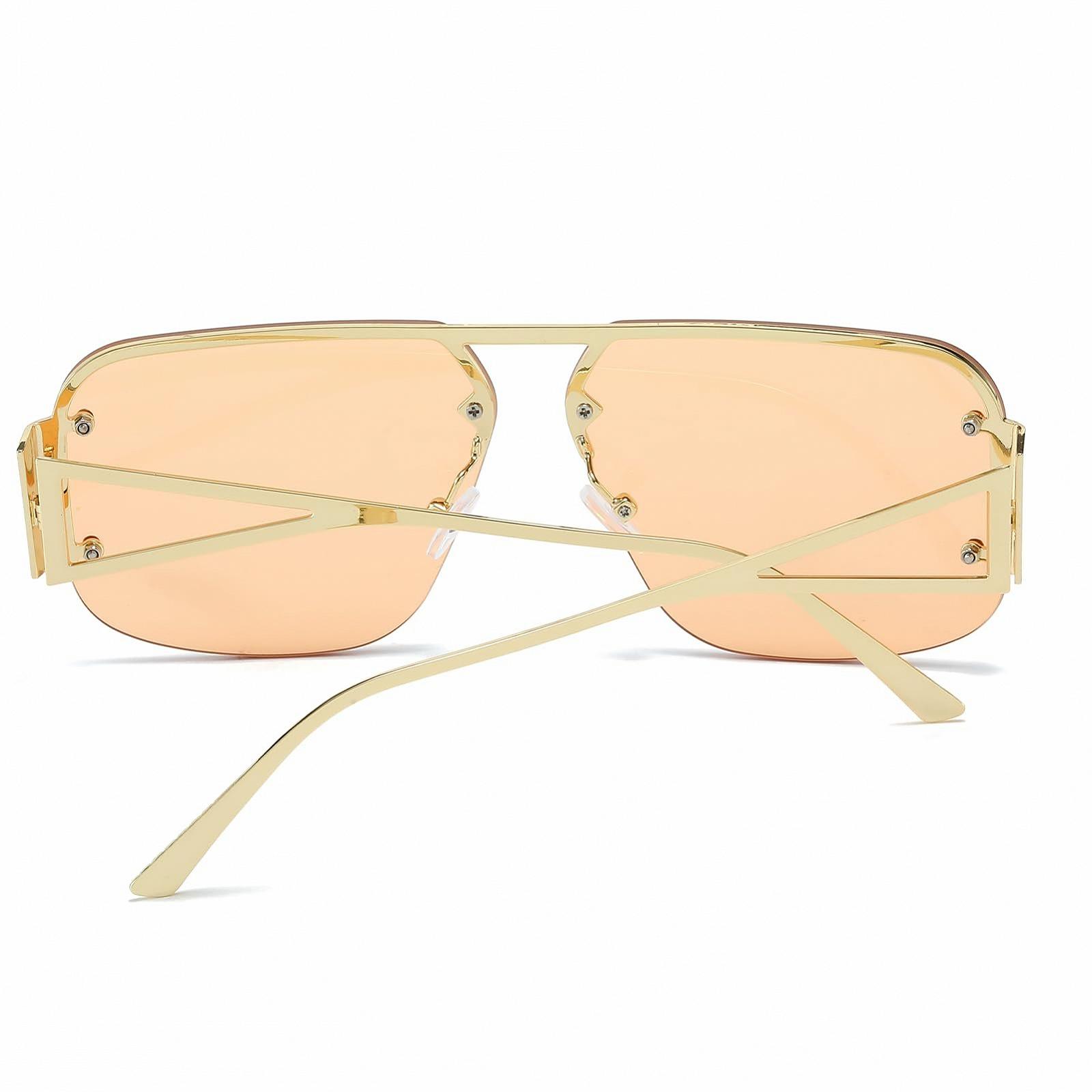 Авіатори YUELUQU Ретро Окуляри Чоловічі Жіночі Металева Піврамка, фото №5