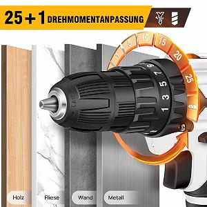 Шуруповерт акумуляторний 21 V з 1 x 1500 мА·год акумулятором, 45 Нм, 2 швидкості, крутний момент 25 + 1 рівень, LED світло, 29 аксесуарів ціна на synthetic.ua - Фото 1 Шуруповерт акумуляторний 21 V з 1 x 1500 мА·год акумулятором, 45 Нм, 2 швидкості, крутний момент 25 + 1 рівень, LED світло, 29 аксесуарів synthetic.ua - Фото 1