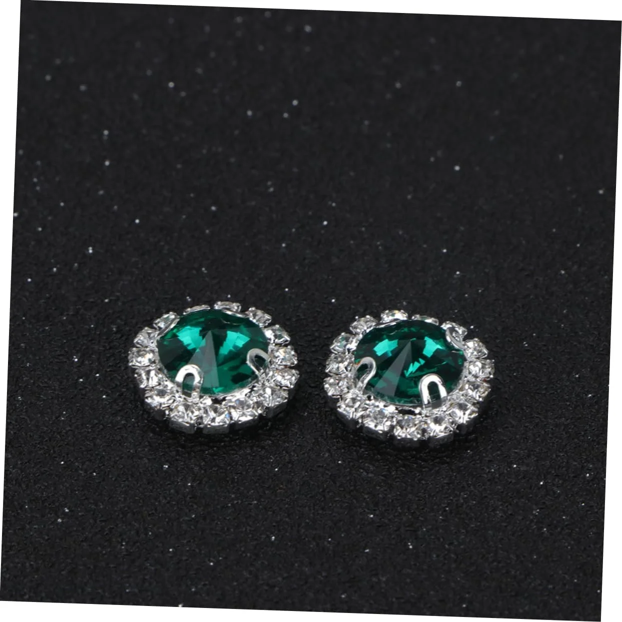 Стрази Плоскі круглі COHEALI 60 штук, зелені, фото №9