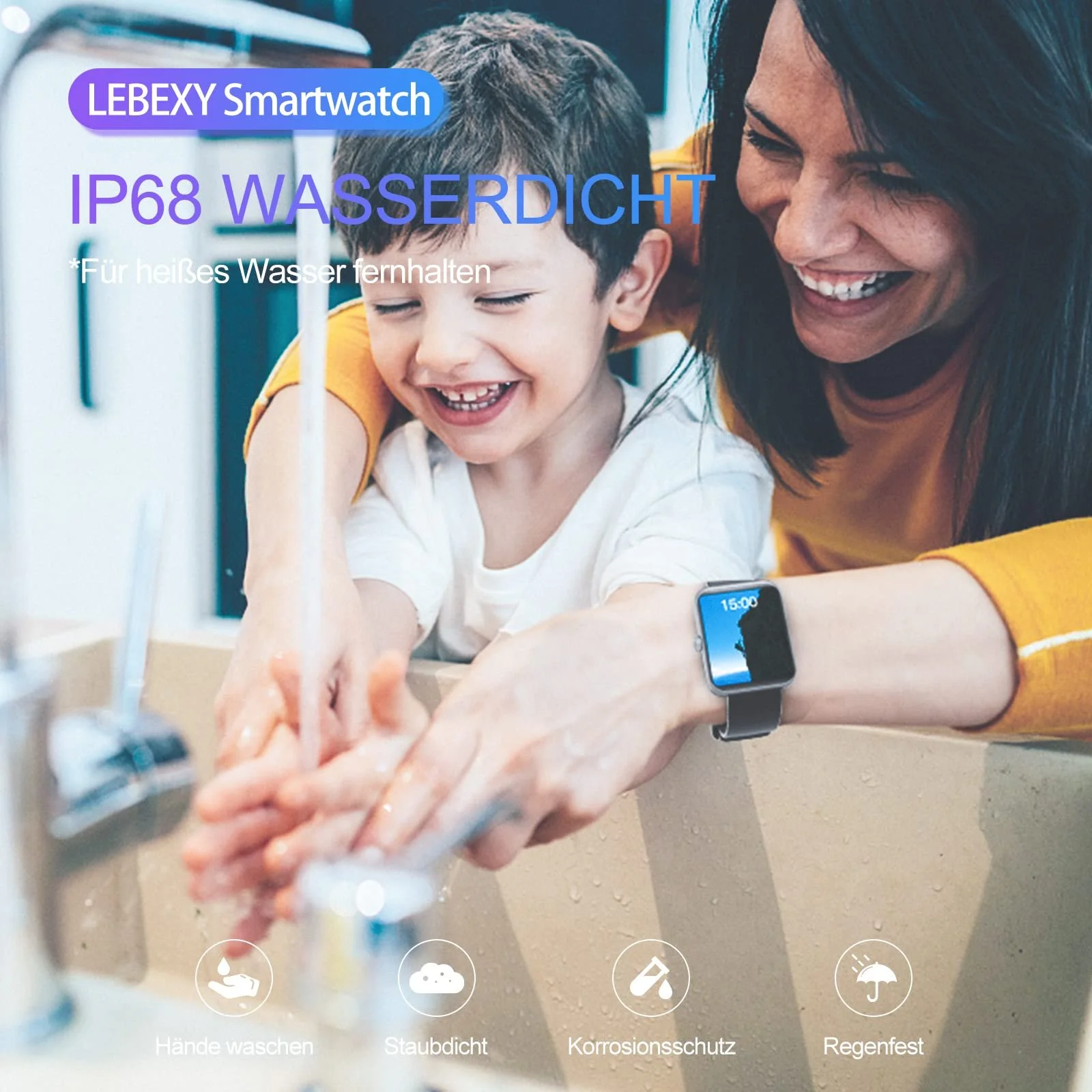 Смарт-годинник LEBEXY 1.3 дюйми, фото №7 Смарт-годинник LEBEXY 1.3 дюйми, фото №7