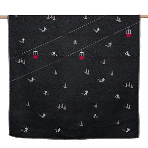 Одеяло David Fussenegger Sylt Ski Slope 140 x 200 см Антрацит - Фото 1