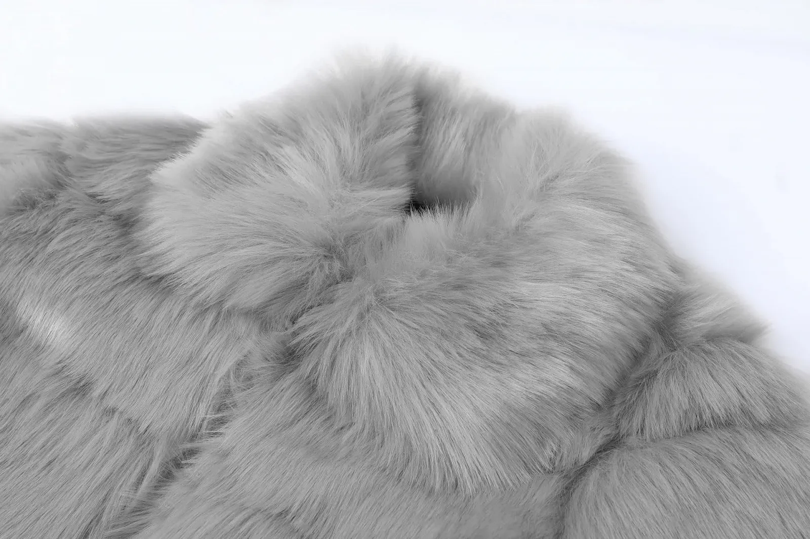 Пальто из искусственного меха Claofoc Женская зимняя, фото №3