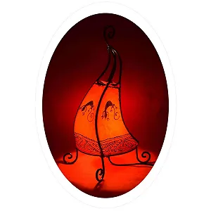 Настільна лампа Simandra Oriental Coq Gecko 40 см Червоний - Фото 1