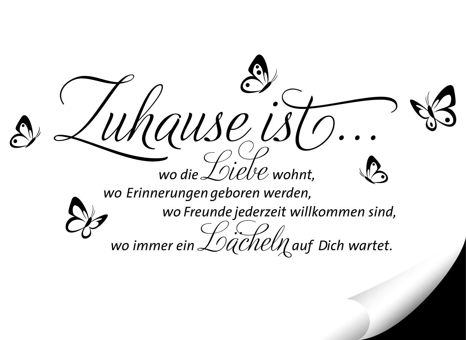 Наклейка для стен Grandora W3058 Цитата Zuhause ist Виниловая, фото №2