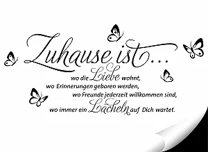 Наклейка для стін Grandora W3058 Цитата Zuhause ist Вінілова synthetic.ua - Фото 1
