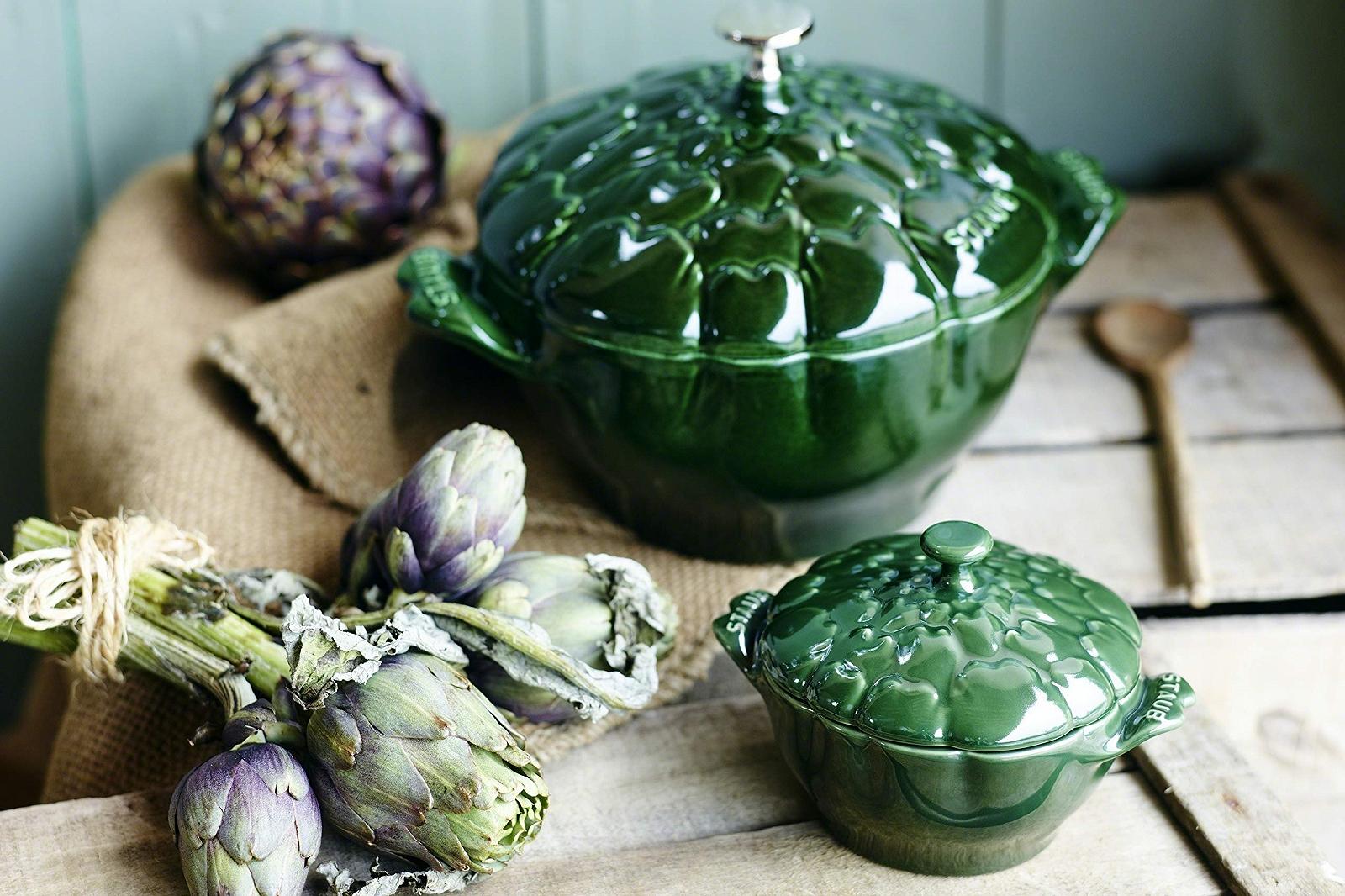 Кокот Staub Petite Artichoke керамічний 13 см Зелений, фото №4