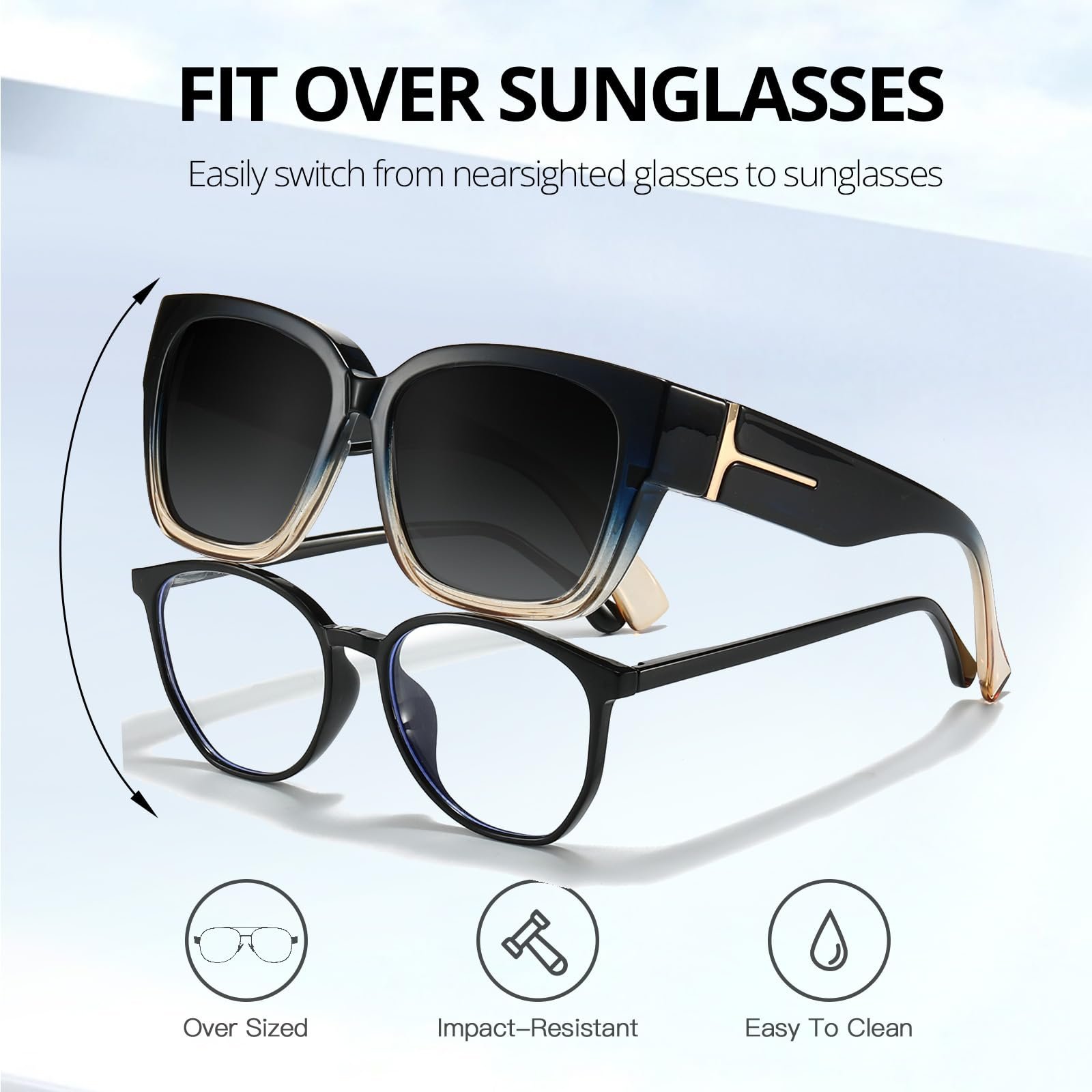 Солнцезащитные очки Поляризованные Myiaur, 2 шт, фото №7