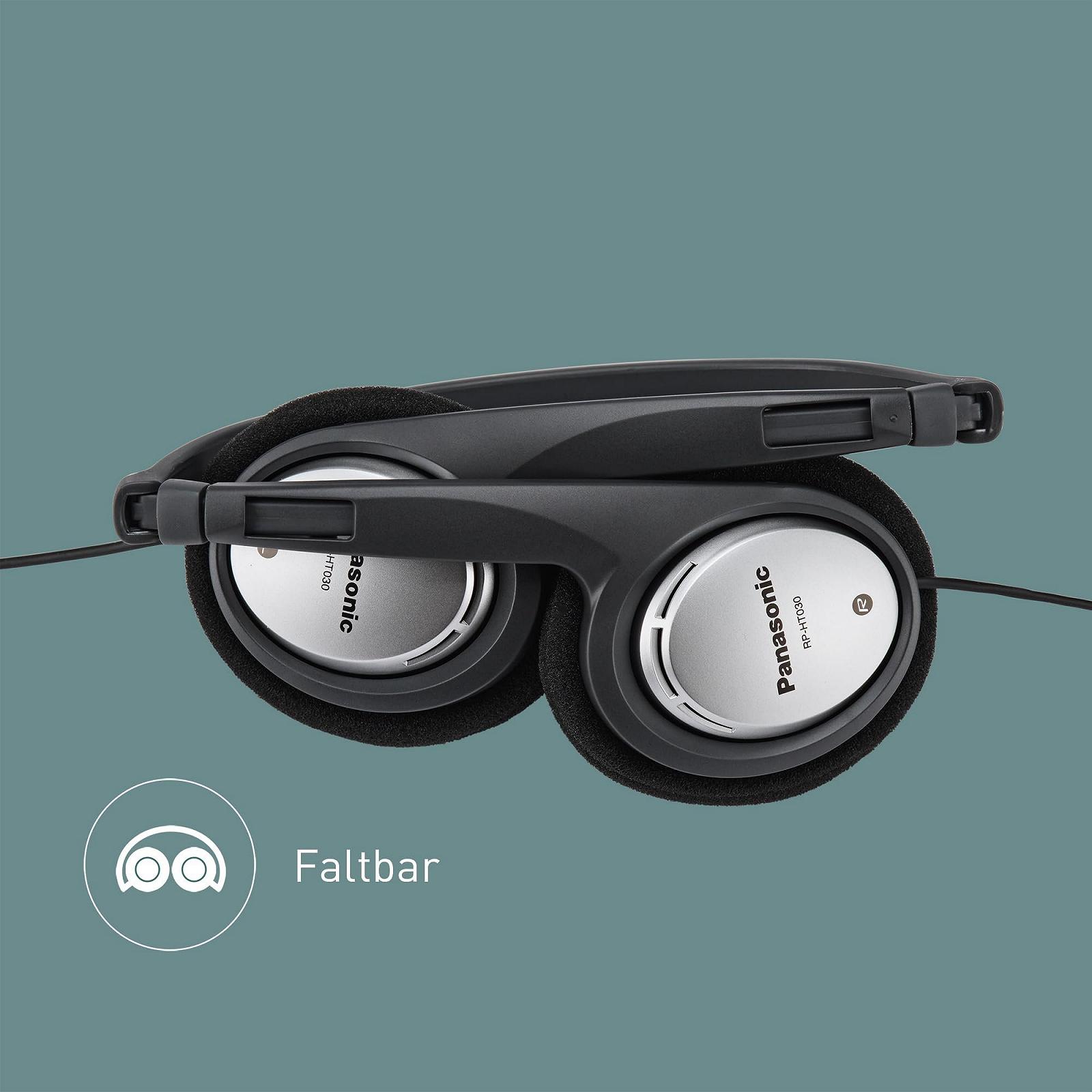 Накладные наушники Panasonic RP-HT030E-S серебристые, фото №3