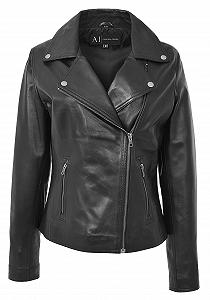 Куртка Biker кожаная A1 FASHION GOODS Myla Женская Черный - Фото 1
