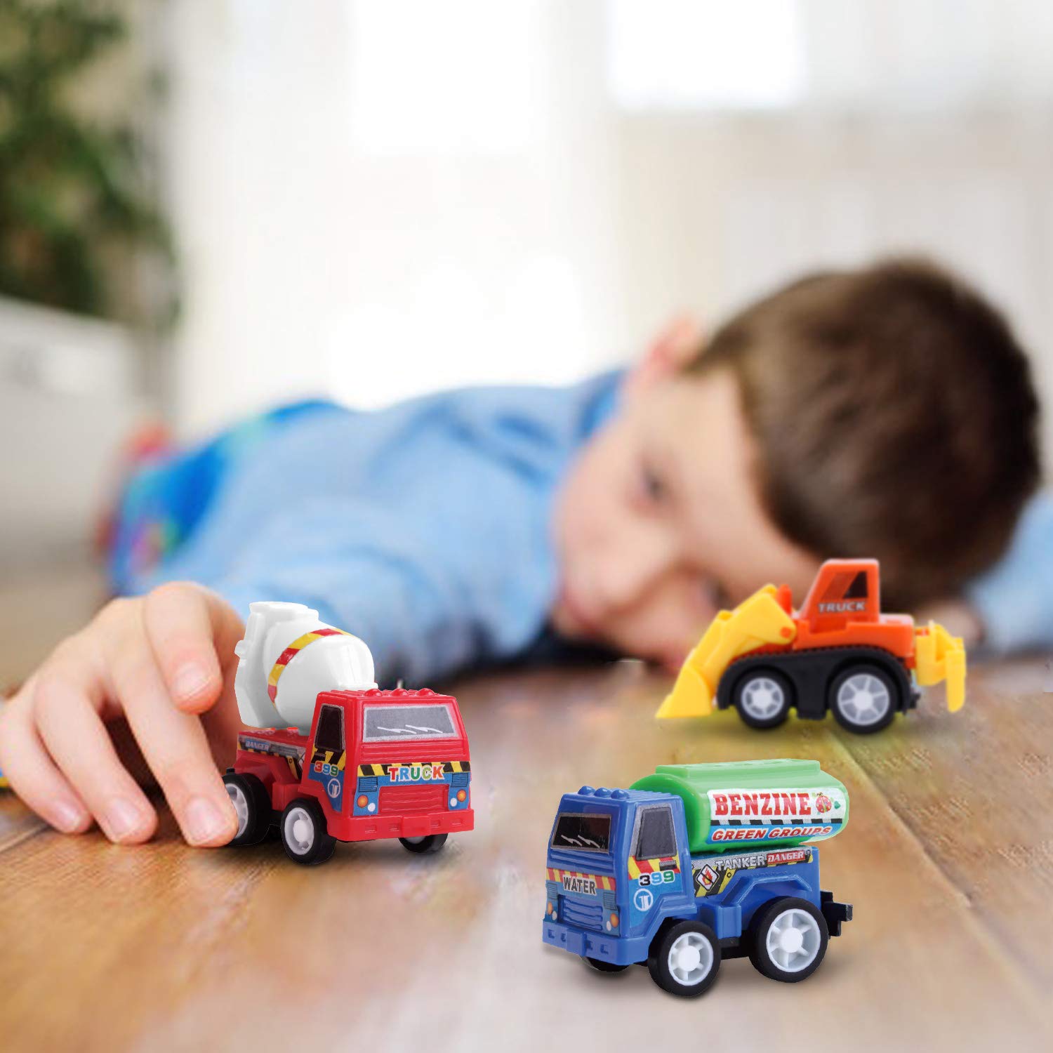 Набір іграшок Toy Вантажівка-екскаватор Будівельні автомобілі Подарунок для хлопчиків і дівчаток 12 шт, фото №6