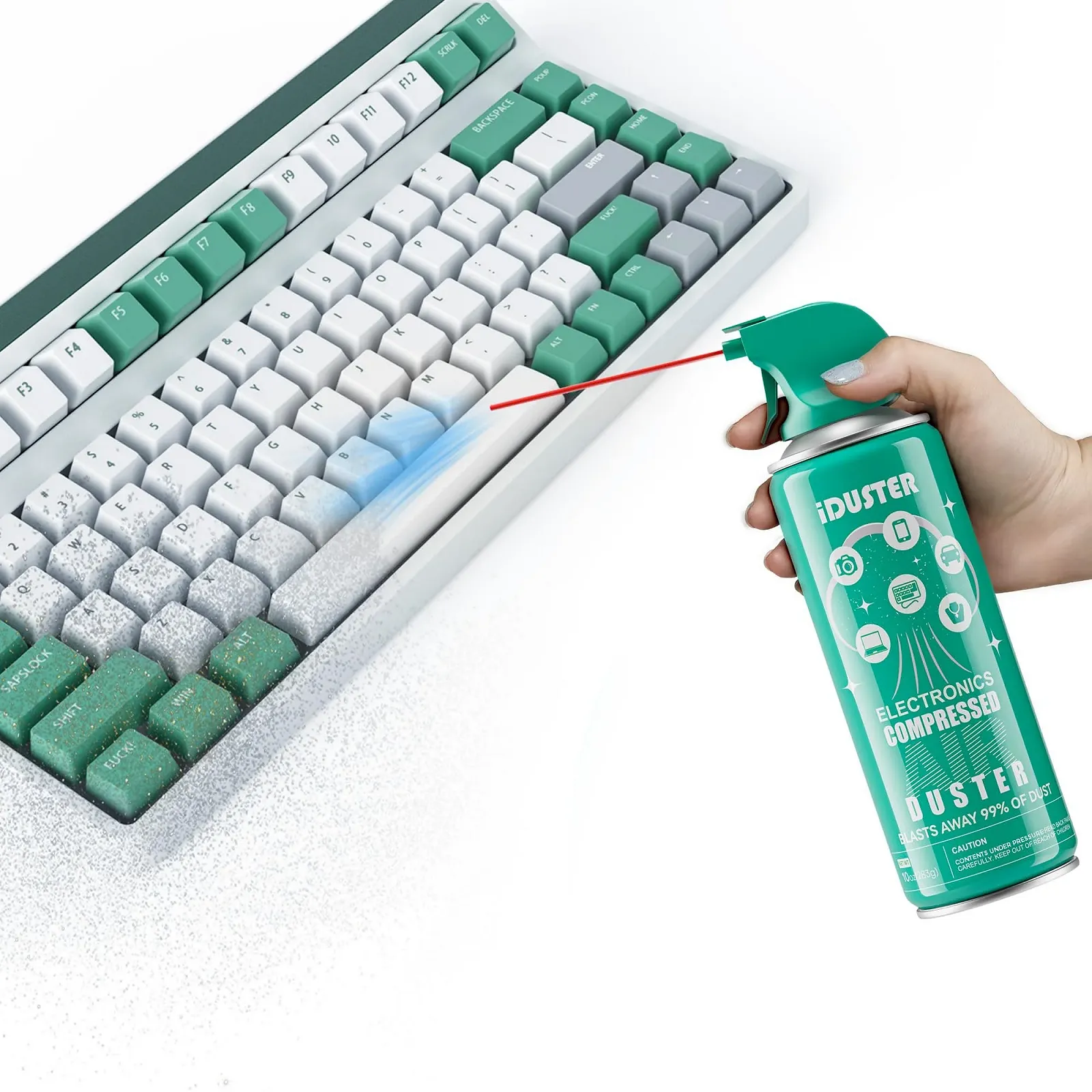 Стиснене повітря iDuster 3 штуки (10 унцій) для електроніки, фото №6 Стиснене повітря iDuster 3 штуки (10 унцій) для електроніки, фото №6
