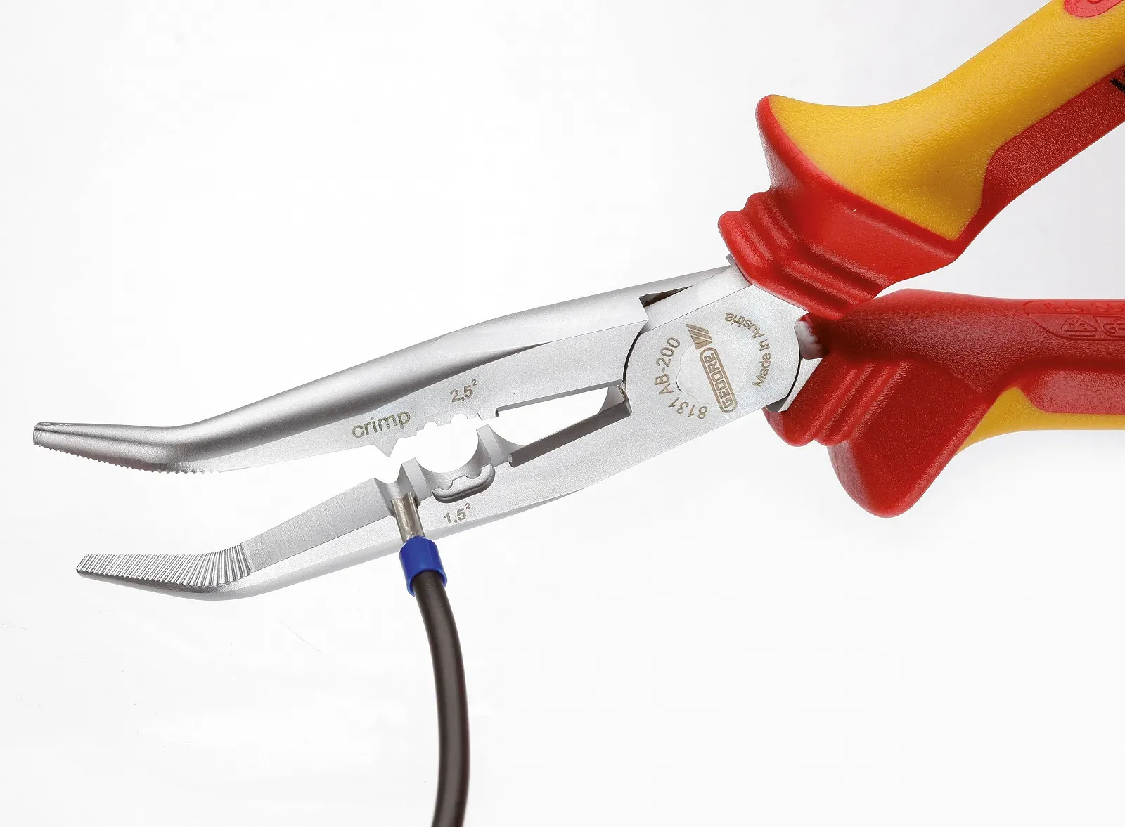 Плоскогубцы GEDORE Multi-pliers 200 мм угловые с изоляцией VDE 8131 AB-200 H, фото №2