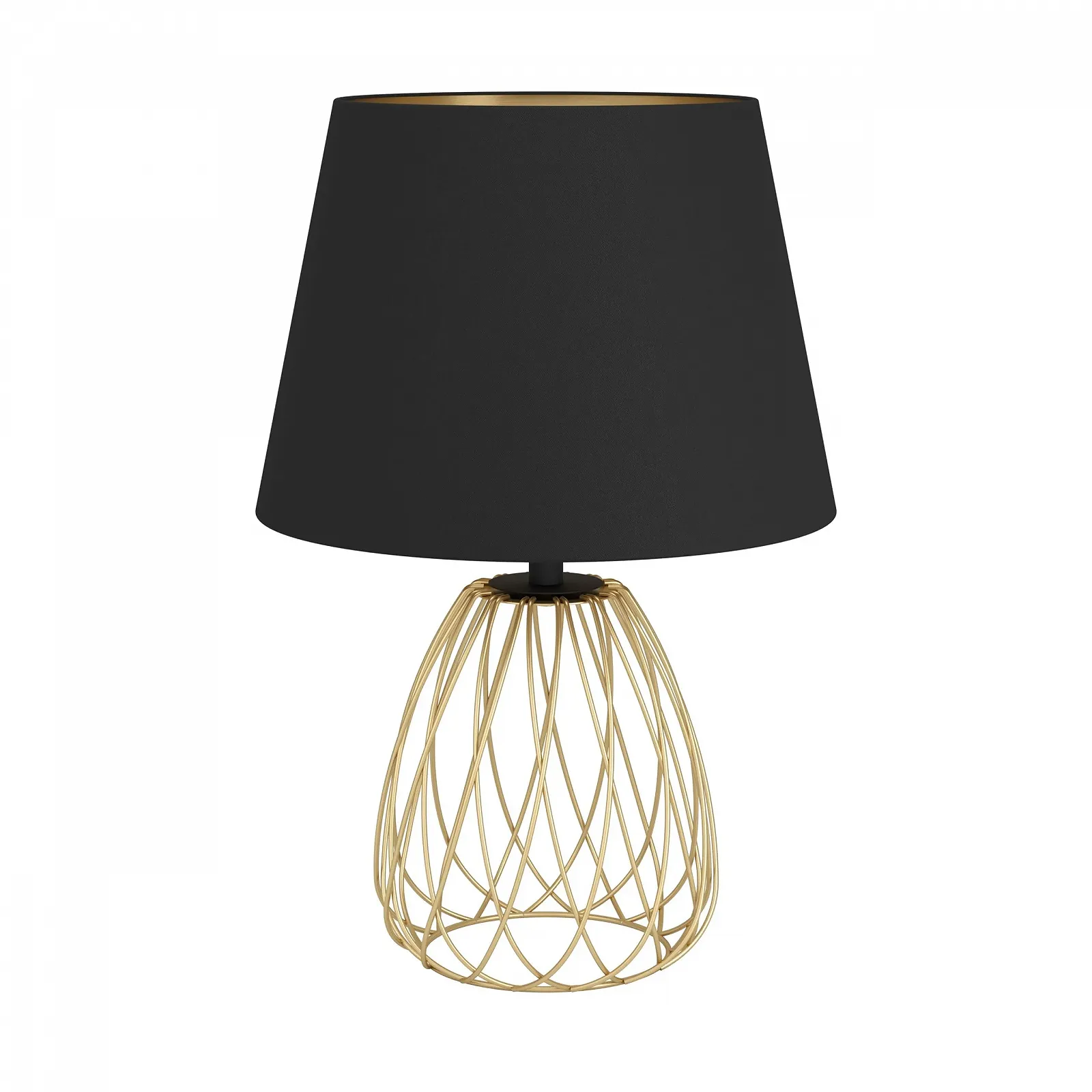 Настільна лампа EGLO JAZMINIA Vintage 45 см Black & Brass Metal Textile Shade E27, фото №1