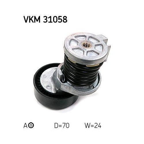 Натяжитель поликлинового ремня SKF VKM 31058 для AUDI SEAT SKODA VW левый, фото №2