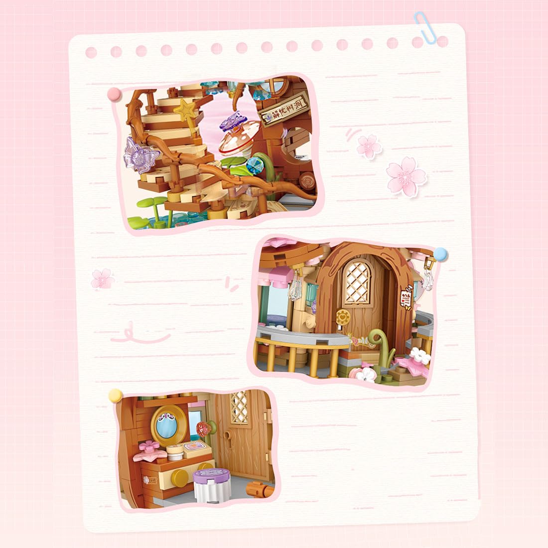 Набор CreativeBlocker Mini Cherry Blossom Tree House Блоки 1149, фото №4