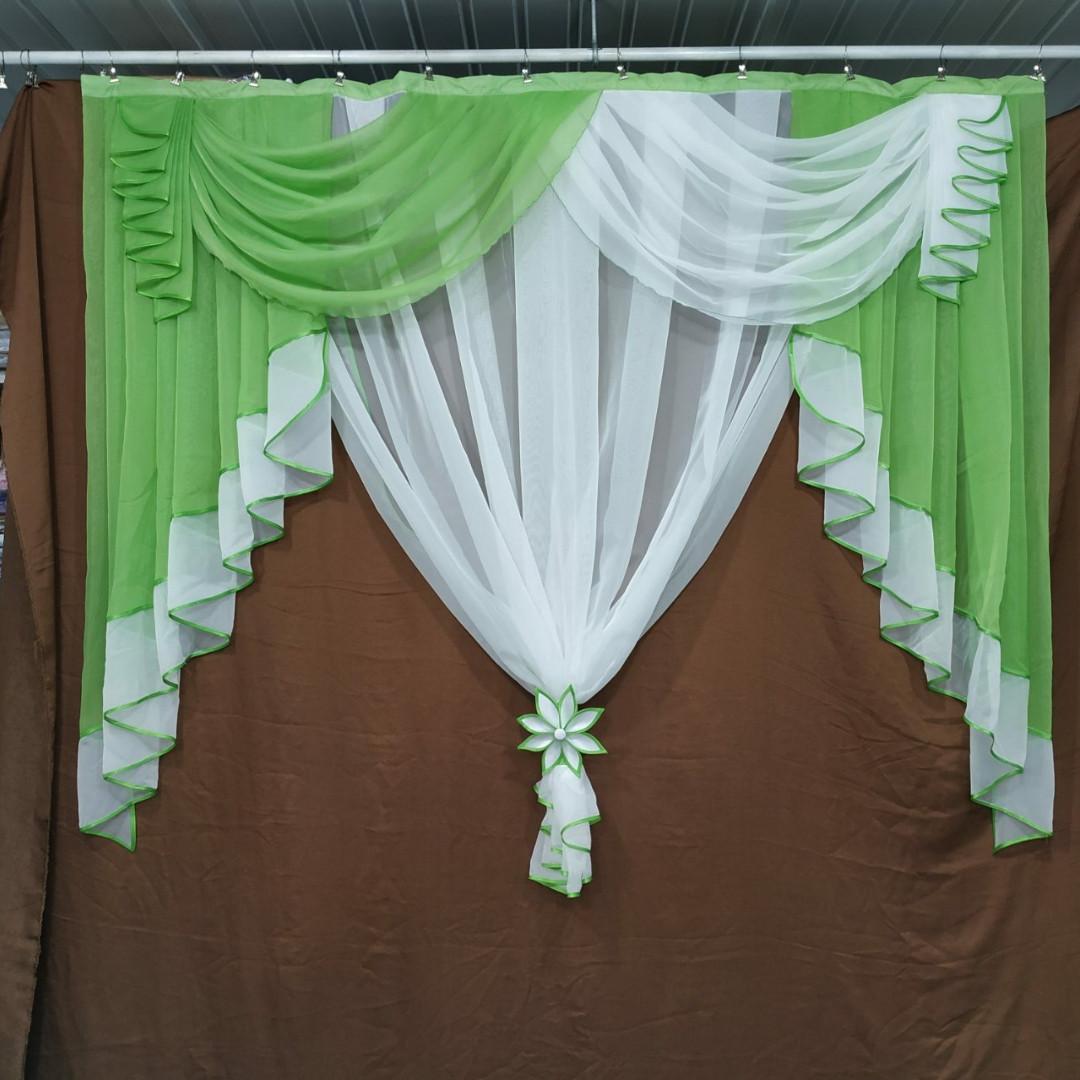 Короткая тюль в детскую ALBO 200x160 cm Зеленая (KU-176-8), фото №1