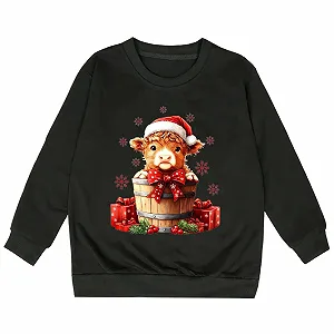 Девочка Толстовка с длинными рукавами Мягкая Графика Детский Милый Круглый вырез Пуловер Топ Одежда для девочек synthetic.ua - Фото 1