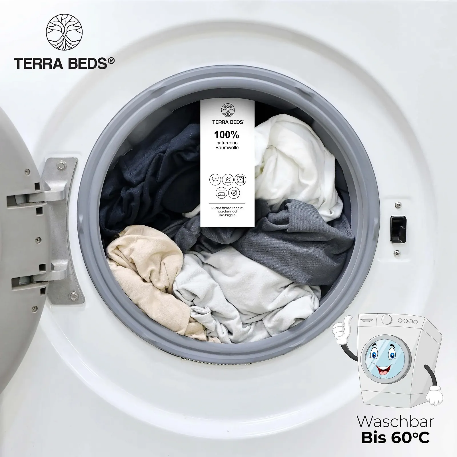 Простирадло на гумці Terra Beds Premium для топпера 100% високоякісна бавовна Oeko-Tex джерсі, фото №6
