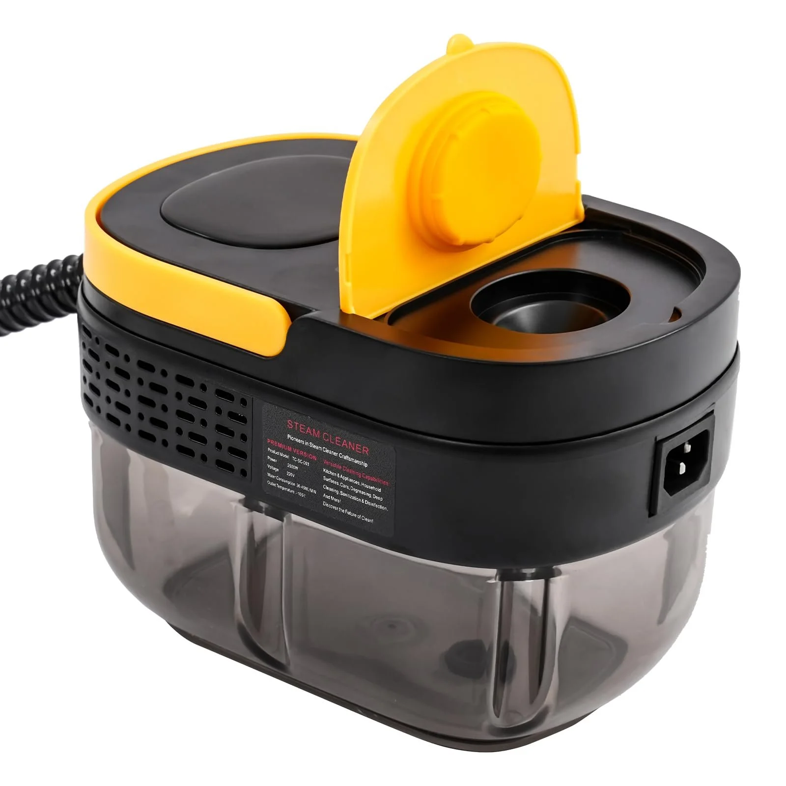 Пароочисник 1500 W 3 bar 1.6 L Yellow, фото №4 Пароочисник 1500 W 3 bar 1.6 L Yellow, фото №4