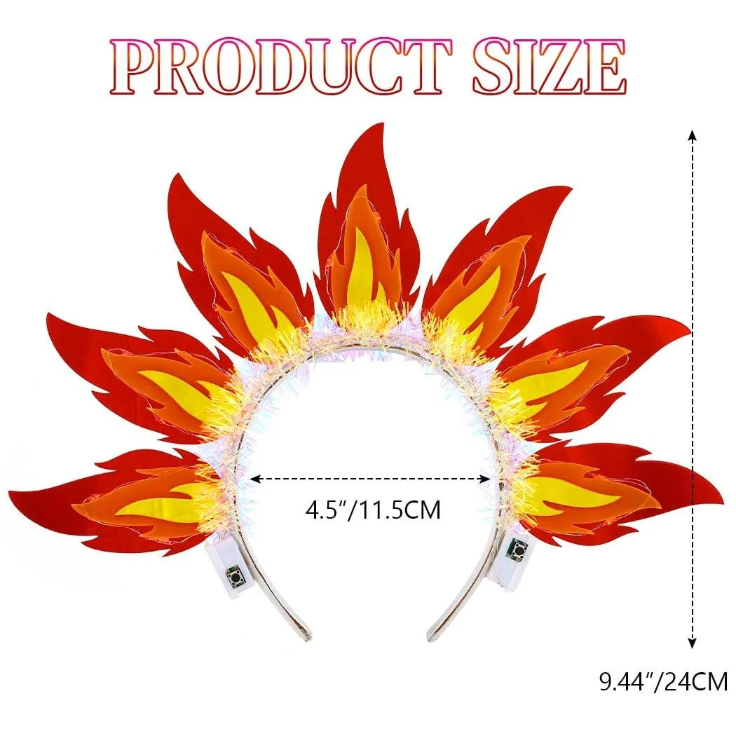 Обруч для волосся Вогняний Сонце LED, фото №3 Обруч для волосся Вогняний Сонце LED, фото №3