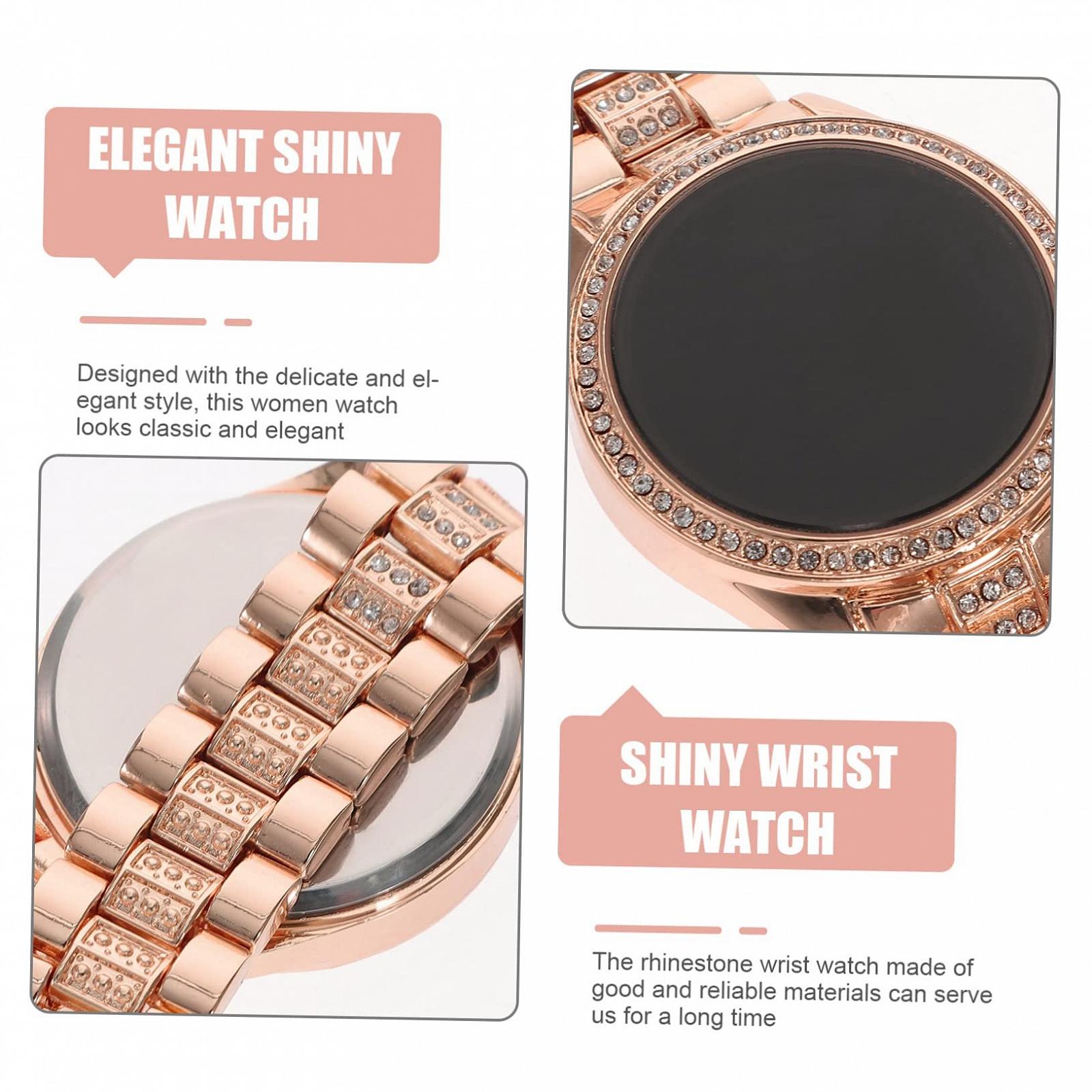 Годинник-браслет OATIPHO Жіночий Чорний, Рожевий, фото №5