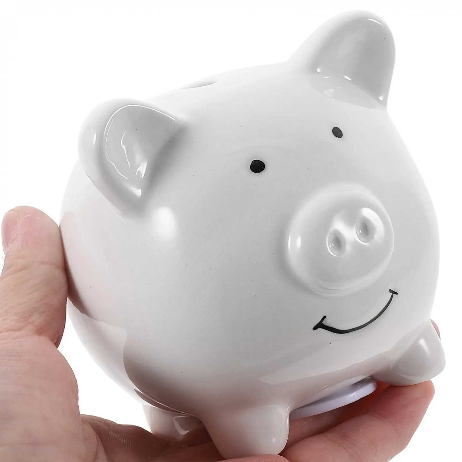 Скарбничка VOSAREA Керамічна Біла Порося, фото №6