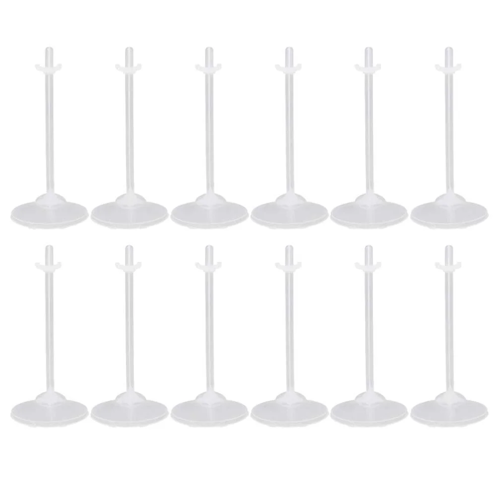Набір EXCEART Пластикові Підставки для Ляльок Дисплей Тримач 21 см Прозорий тримач ляльки для 9 дюймів 10 дюймів і 11 дюймів Ляльки Білий, фото №1
