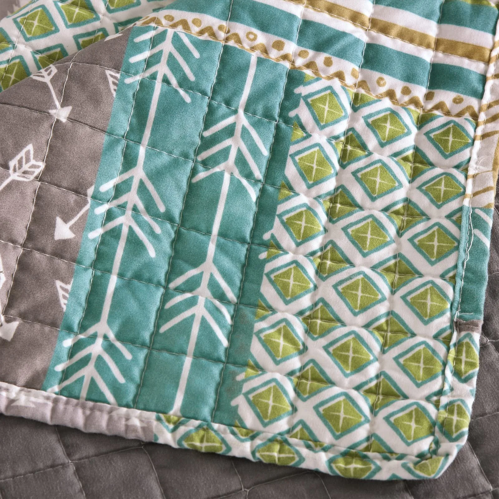 Покрывало WOLTU, 150 x 200 см, покрывало на кровать, клетчатое, стеганый узор, лоскутное одеяло, двухсторонний дизайн, покрывало, для односпальной кровати, на подкладке, фото №5