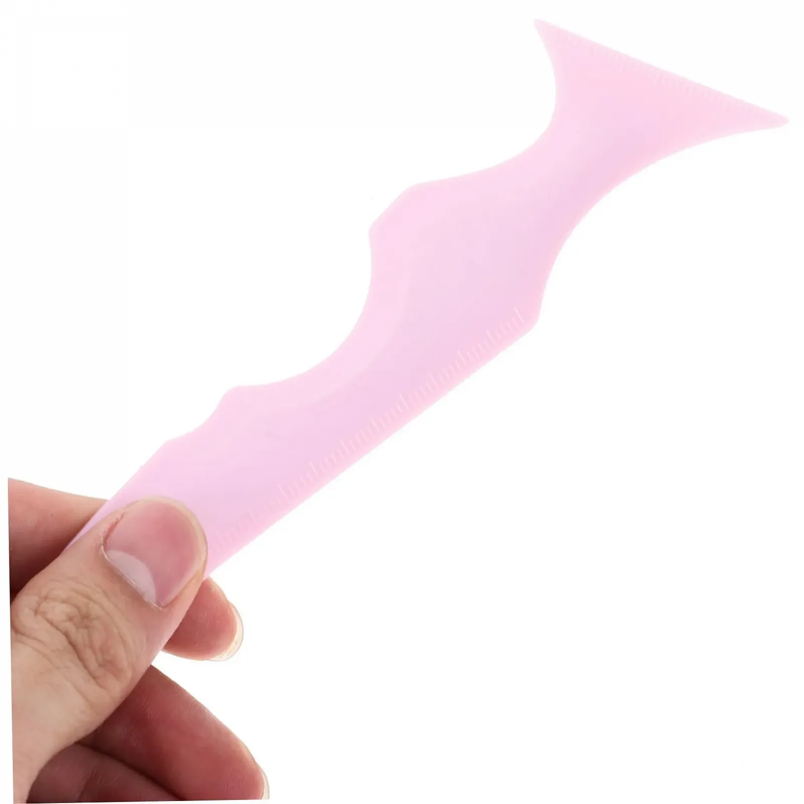 Набір інструментів для макіяжу: лінійка, стрічка для котячих очей, трафарет, рожевий, фото №7