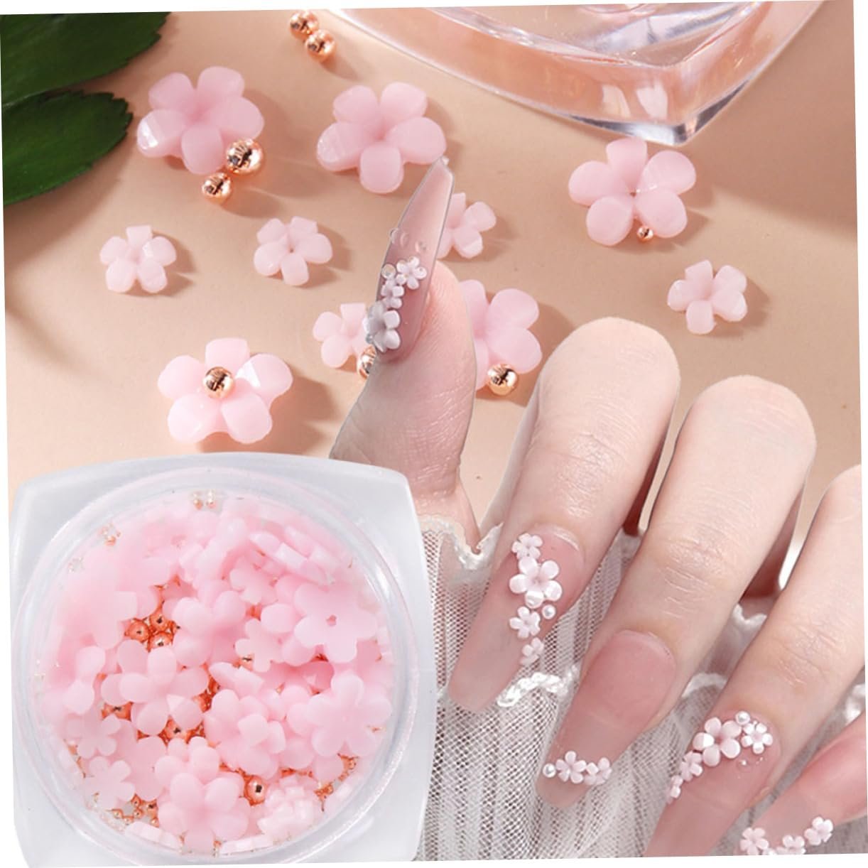 Жемчуг для ногтей Healvian Цветы, меняющие цвет, фото №3