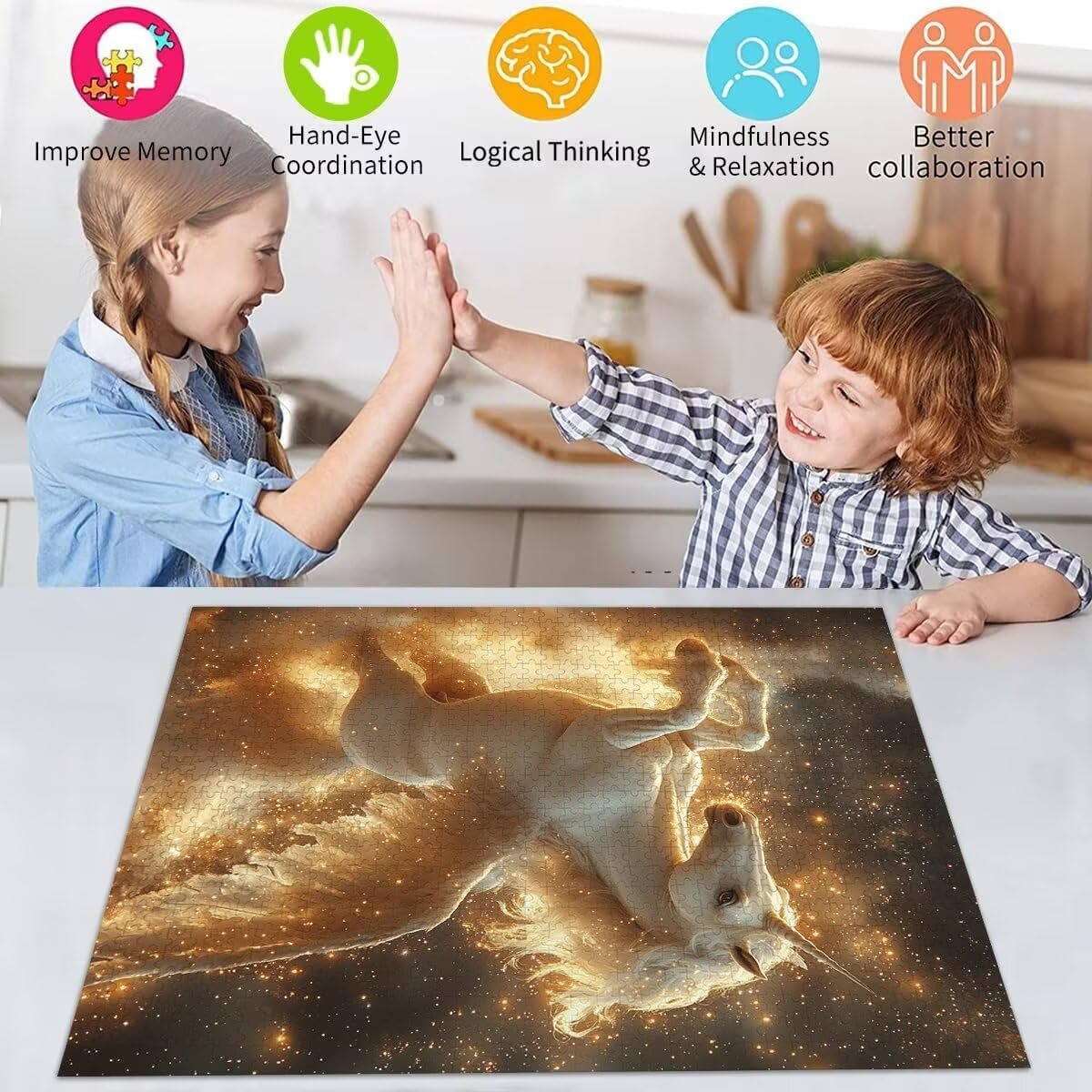 Пазл Classic Puzzles Unicorn Heavy Horse 1000 элементов 50 x 75 см T-85, фото №5 Пазл Classic Puzzles Unicorn Heavy Horse 1000 элементов 50 x 75 см T-85, фото №5