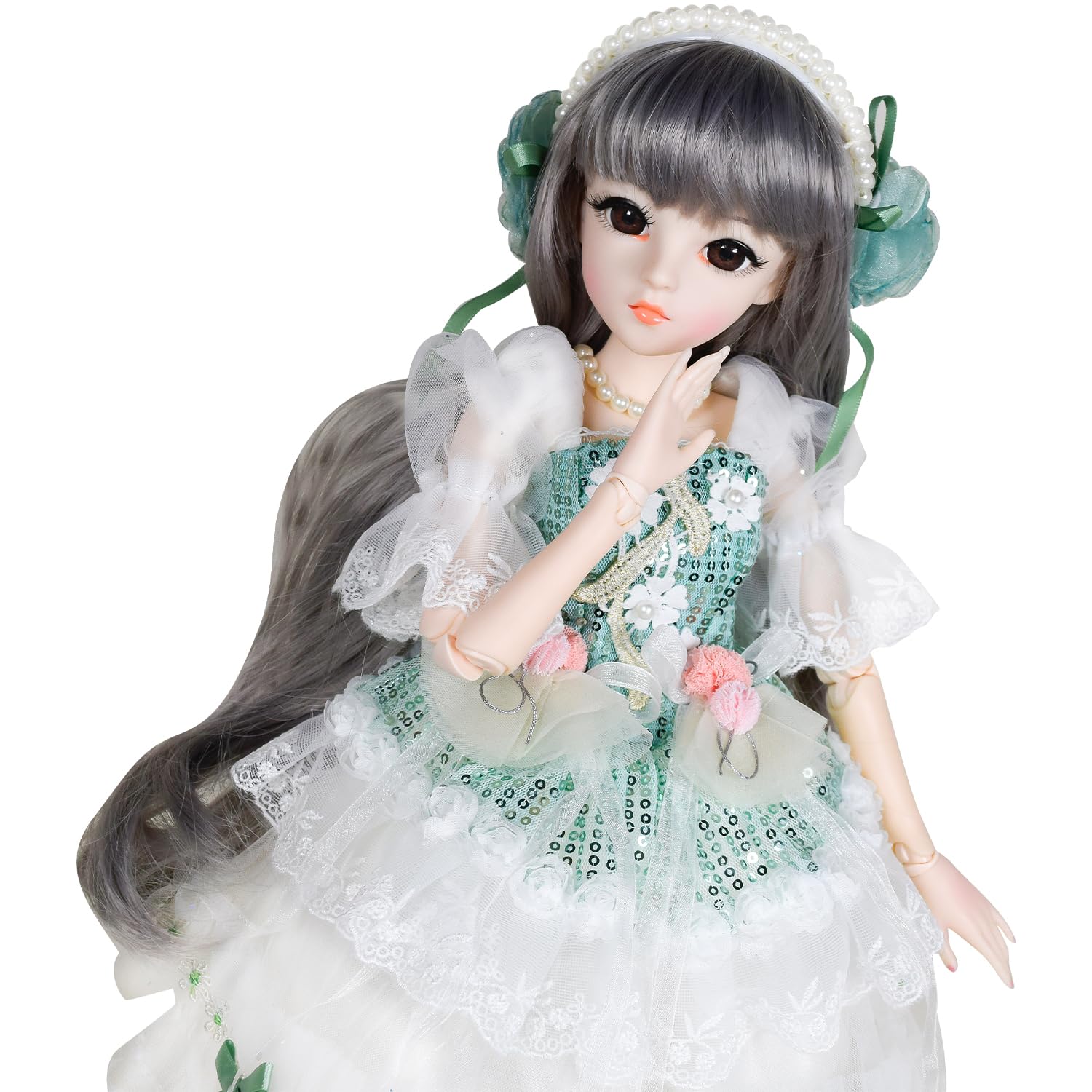 Лялька EVA BJD 1/3 BJD Doll Ball Mechanical Articulated 61 см Принцеса SD з макіяжем + Повний набір аксесуарів (Sylph), фото №9
