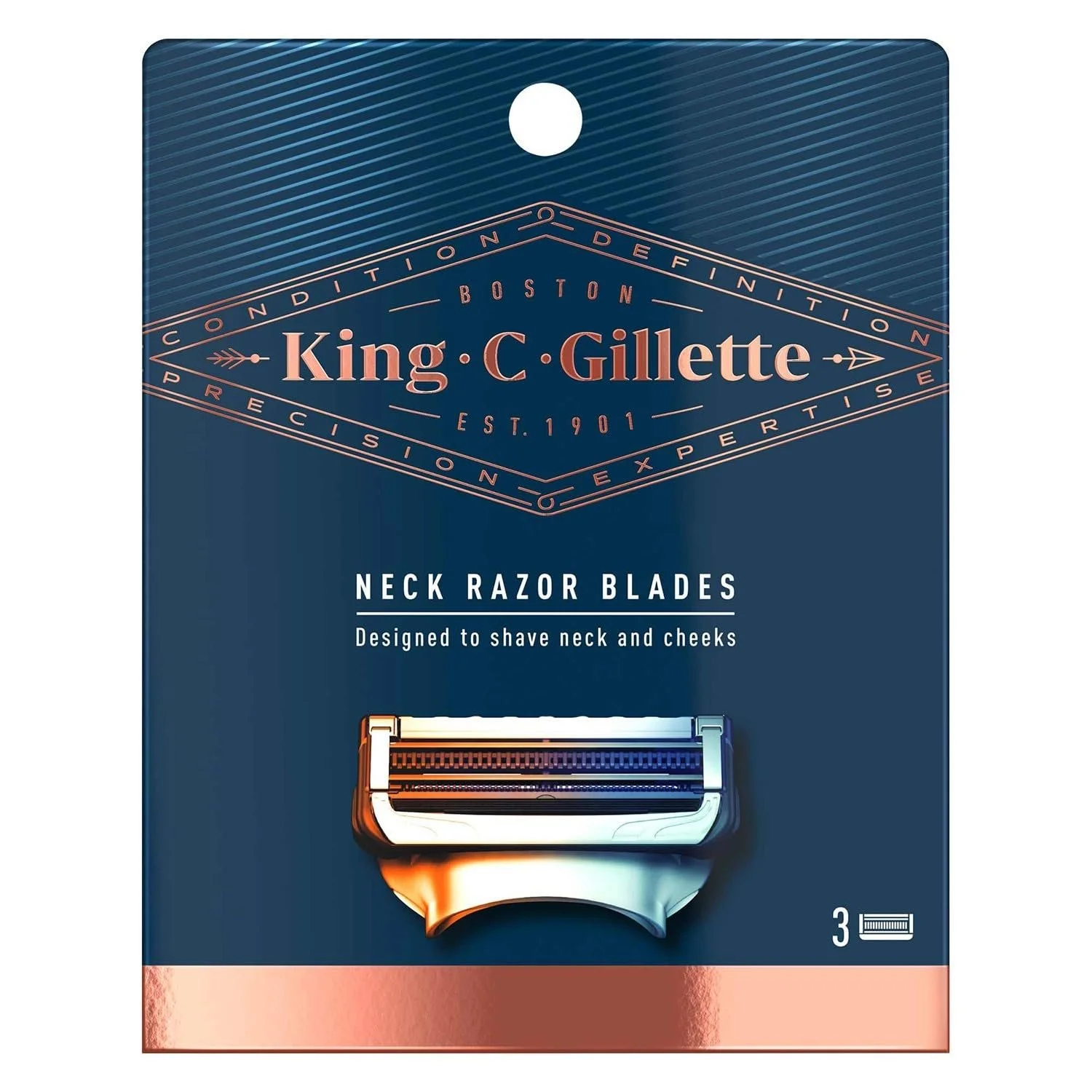 Сменные кассеты для бритья Gillette King C. Neck 3 шт., фото №1 Сменные кассеты для бритья Gillette King C. Neck 3 шт., фото №1