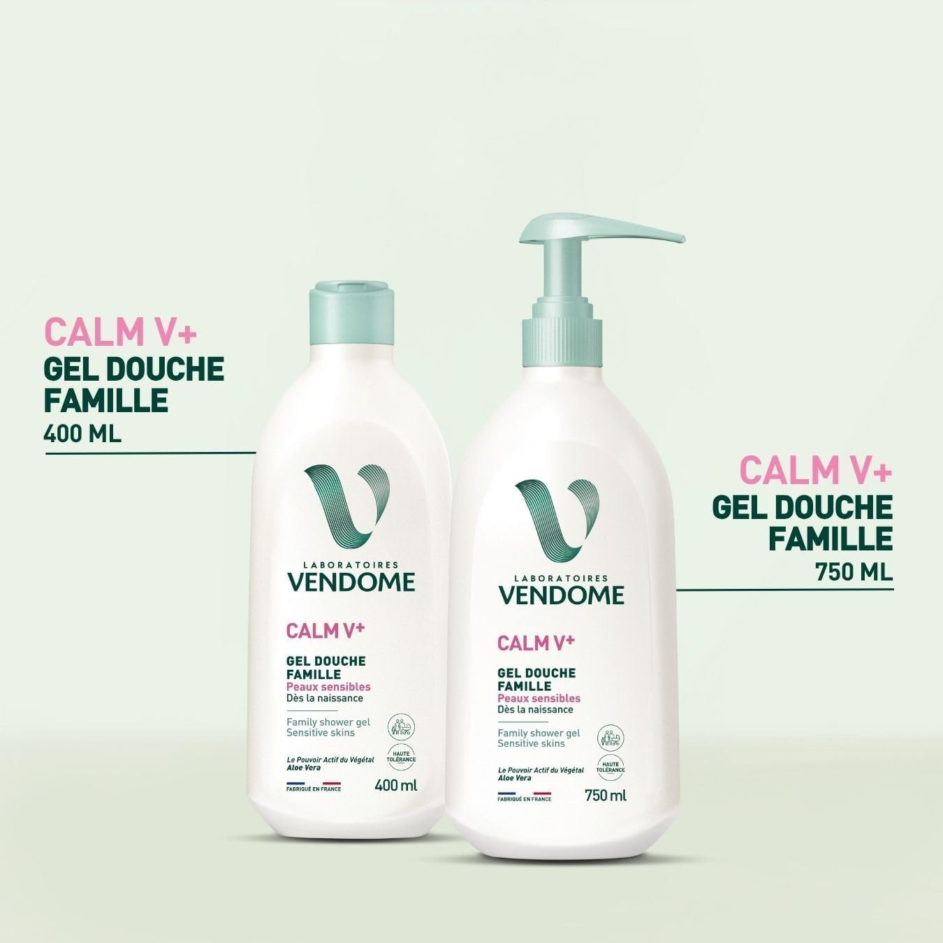 Гель для душу LABORATOIRES VENDÔME Calm V+ сімейний гіпоалергенний з алое вера, фото №6